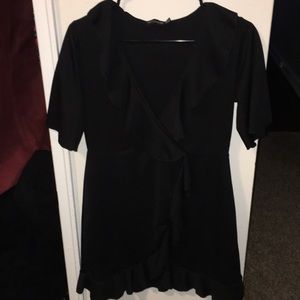 Little Black dress with ruffles  US size 12